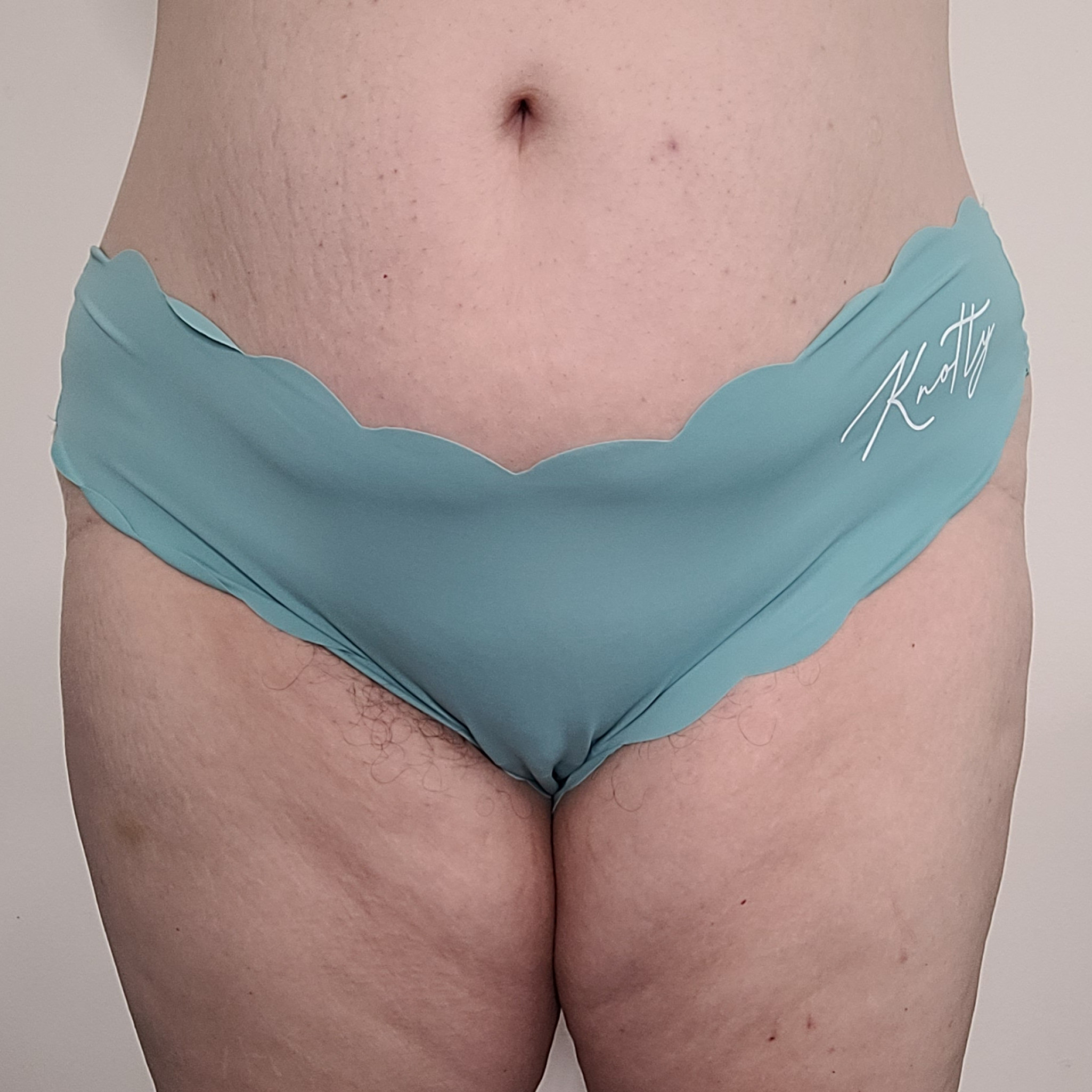 Blue Scalloped Cheeky Panties